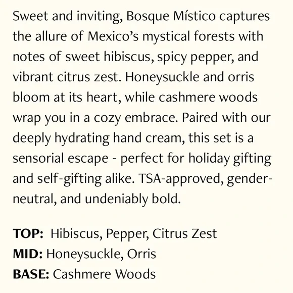 Nopalera Bosque Mistico Spray and Hand Cream Set - Picture 5 of 7